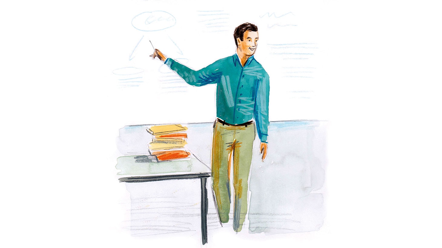 Illustration of educator by Elisa Cunningham